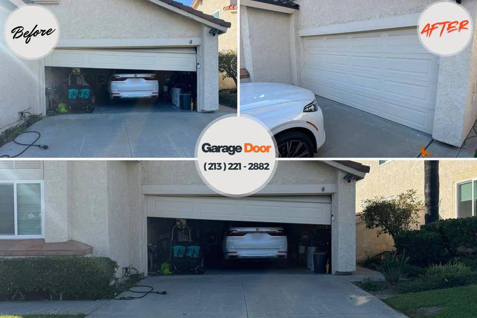 Before and after: garage door repair Kekaha, HI